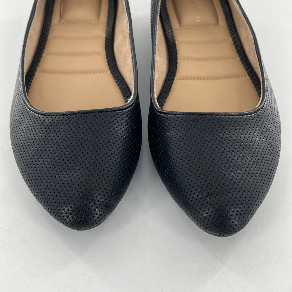 Kelly & Katie Ballet Flat Womens‎ Black 11 M Laser Cut Perfoated Slip On Arlie